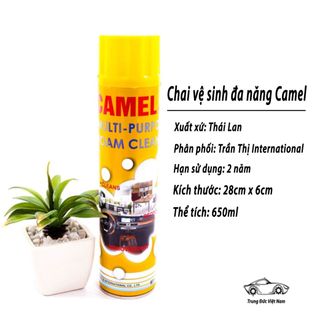 CHAI VỆ SINH NỘI THẤT Ô TÔ XE HƠI CAMEL 650ML