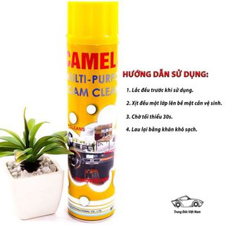 CHAI VỆ SINH NỘI THẤT Ô TÔ XE HƠI CAMEL 650ML
