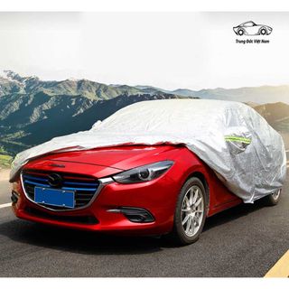 Bạt Phủ Xe Ô Tô Cao Cấp Tráng Nhôm Bạc Che Mưa Che Nắng - Chống Trầy Xước