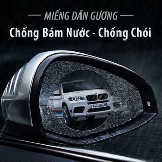 BỘ 02 MIẾNG DÁN CHỐNG NƯỚC GƯƠNG CHIẾU HẬU 95X95MM