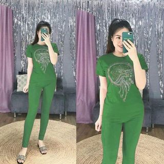 Bộ coton mịn đẹp đính đá