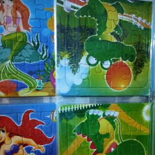 Đủ mẫu Tranh ghép giấy loại dầy 14x14cm nhiều mẫu nhe các bạn