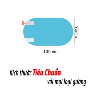 BỘ 02 MIẾNG DÁN CHỐNG NƯỚC GƯƠNG CHIẾU HẬU 135X95MM