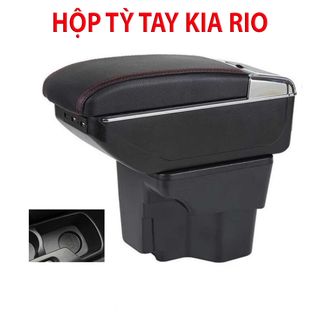 HỘP TỲ TAY Ô TÔ CÁC DÒNG XE LOẠI CÓ CHÂN CẮM MÀU ĐEN/KEM
