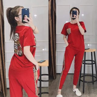Bộ coton mịn đẹp thêu gấu
