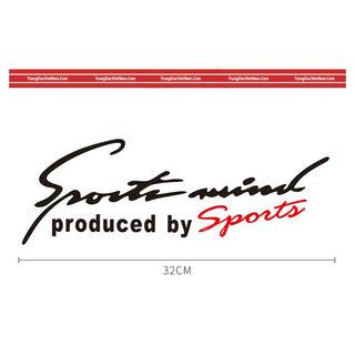 TEM DÁN TRANG TRÍ SPORTMIND MÀU ĐEN-ĐỎ / TRẮNG-ĐỎ