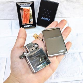 Bật Lửa ZIPPO Mỹ, Bật Lửa ZIPPO USA Trơn Bóng Bạc Có Tem Đỏ