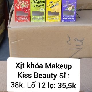 Xịt khóa makeup kiss beauty trái cây giá sỉ