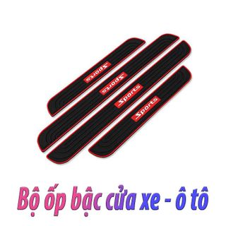 BỘ 4 MIẾNG ỐP BẬC CHỐNG XƯỚC CỬA XE Ô TÔ XE HƠI CHẤT LIỆU CAO SU giá sỉ