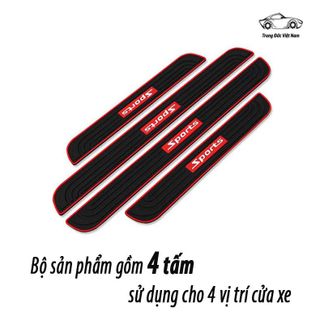 BỘ 4 MIẾNG ỐP BẬC CHỐNG XƯỚC CỬA XE Ô TÔ XE HƠI CHẤT LIỆU CAO SU