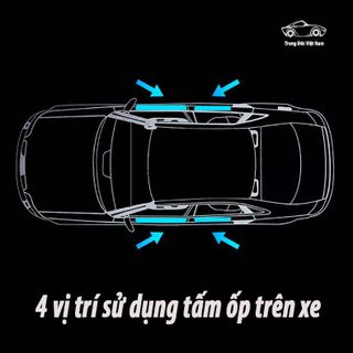 BỘ 4 MIẾNG ỐP BẬC CHỐNG XƯỚC CỬA XE Ô TÔ XE HƠI CHẤT LIỆU CAO SU