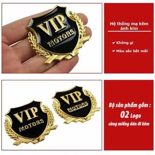BỘ 2 LOGO TRANG TRÍ Ô TÔ XE HƠI HÌNH BÔNG LÚA KIA/ HYUNDAI/ TOYOTA/ VIP