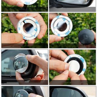BỘ 2 GƯƠNG XÓA ĐIỂM MÙ Ô TÔ XE HƠI TRÀN VIỀN XOAY 360 ĐỘ (MÃ 01)