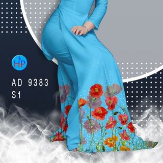 Vải Áo Dài Hoa Poppy Nhẹ Nhàng