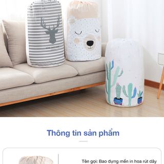 Túi Đựng Chăn Ga Gối Mền Quần Áo Chống Ẩm Hình Trụ