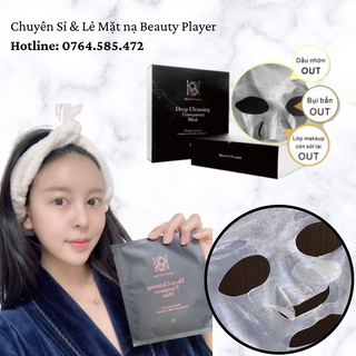Mặt nạ làm sạch sâu Beauty Player Đài Loan (Đen) - Hộp 5 miếng