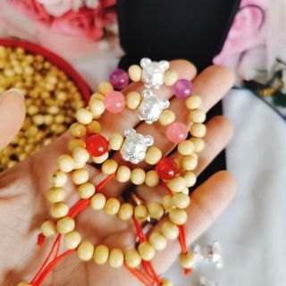 Vòng dâu tằm chuột bạc mới