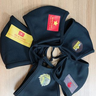 Khẩu trang vải kháng khuẩn in logo