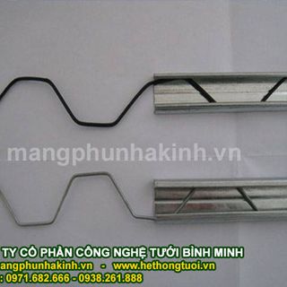 Nẹp ziczac, cách nẹp nhà kính, thanh nẹp C, nẹp cài song ziczac, thanh nẹp cài màng nhà kính, zigzag lò xo