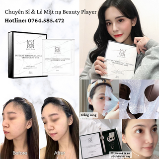 Mặt nạ làm sạch trắng da nâng cơ mặt Beauty Player Đài Loan (Trắng) Hộp 5 miếng