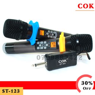 Micro không dây COK 213 - Chỉnh Bass Treble