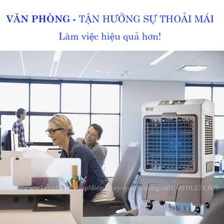 Quạt điều hòa JUHUA-công suất 130W-lưu lượng gió 5000m3/h-thể tích 35L-tiết kiệm điện bằng 1/16 lần điều hòa-Bảo hành 01 năm