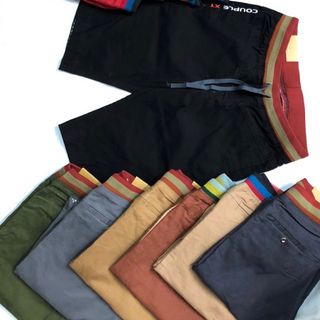 Quần short kaki lưng thun nam