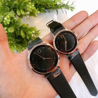 Đồng hồ đôi dây da IBSO (full đen)