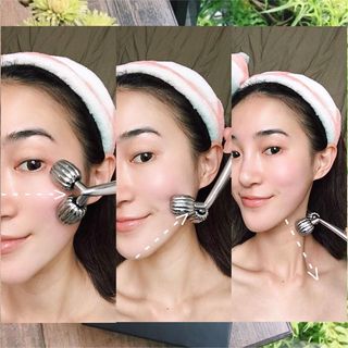 Thanh lăn mặt wellderma Face Lifting Dark Silver Roller