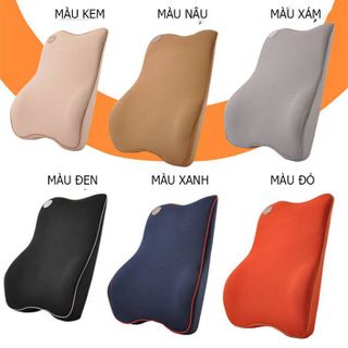 TỰA LƯNG GHẾ XE Ô TÔ BẰNG CAO SU NON MÀU ĐEN/KEM/NÂU