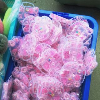 Hộp nơ tóc kity hồng trẻ em