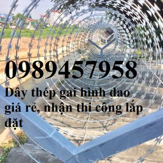Thi công lắp đặt hàng rào thép gai hình dao, dây thép gai vòng tròn giá rẻ