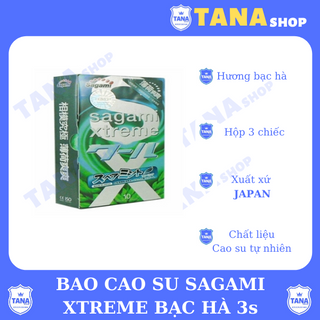 Bao cao su Sagami Xtreme bạc hà 3s - hộp 3cái giá sỉ