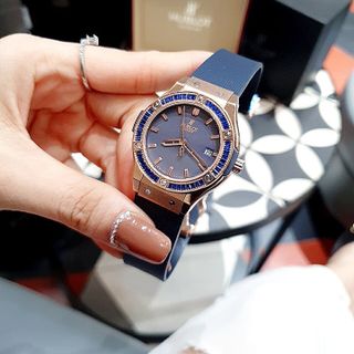 ĐỒNG HỒ HUBLOT NIỀN ĐÁ MÀU - XANH CÔ BAN