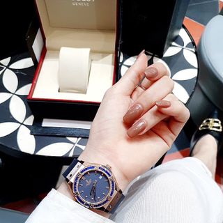 ĐỒNG HỒ HUBLOT NIỀN ĐÁ MÀU - XANH CÔ BAN