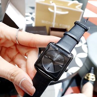 ĐỒNG HỒ MICHAL KORS NỮ DÂY DA - ĐEN