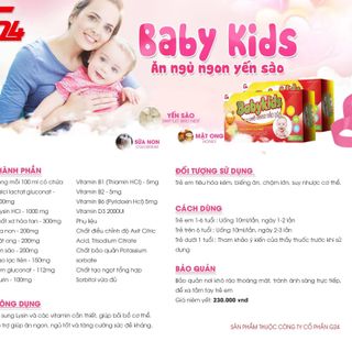 Babykids ăn ngủ ngon yến sào