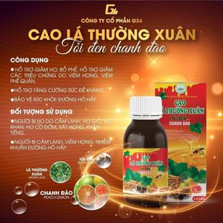 Cao lá thường xuân tỏi đen chanh đào ( trị ho)