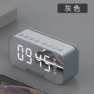 Loa Bluetooth Âm Bass Cực Đỉnh Kèm Đồng Hồ Mặt Kính