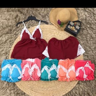 Siêu sỉ _ bộ ngủ voan quần đùi 2