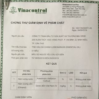 Tinh dầu sả chanh ORHE bán kg