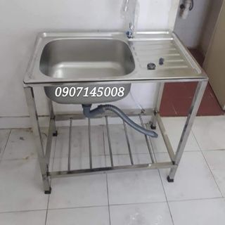 BỘ BỒN INOX 1 HỘC 1 CÁNH 45CM X 75CM
