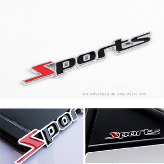 Tem chữ Sports kim loại dán ô tô