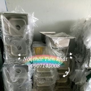 BỒN RỬA CHÉN 2 HỘC INOX 201 43CM X 78CM