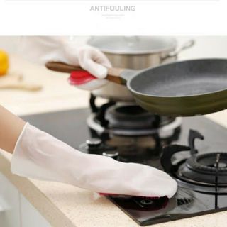 Đôi găng tay bàn chải silicone siêu dai, siêu sạch