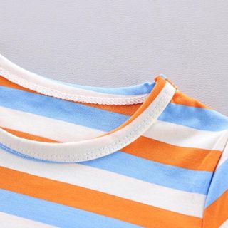 Bộ quần yếm gấu +áo thun kẻ ngang màu vàng