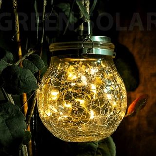 ĐÈN TRANG TRÍ LỌ THỦY TINH DÙNG NĂNG LƯỢNG MẶT TRỜI - SÁNG TỰ ĐỘNG KHÔNG CẦN DÙNG ĐIỆN