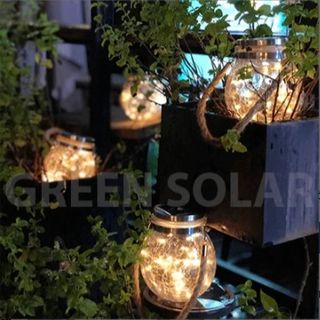 ĐÈN TRANG TRÍ LỌ THỦY TINH DÙNG NĂNG LƯỢNG MẶT TRỜI - SÁNG TỰ ĐỘNG KHÔNG CẦN DÙNG ĐIỆN