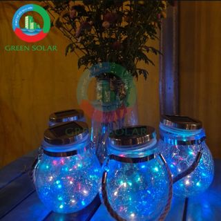 ĐÈN TRANG TRÍ LỌ THỦY TINH DÙNG NĂNG LƯỢNG MẶT TRỜI - SÁNG TỰ ĐỘNG KHÔNG CẦN DÙNG ĐIỆN