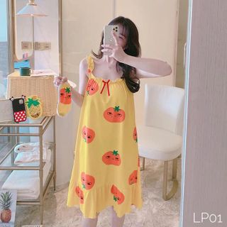 VÁY NGỦ HỌA TIẾT NHIỀU MÀU